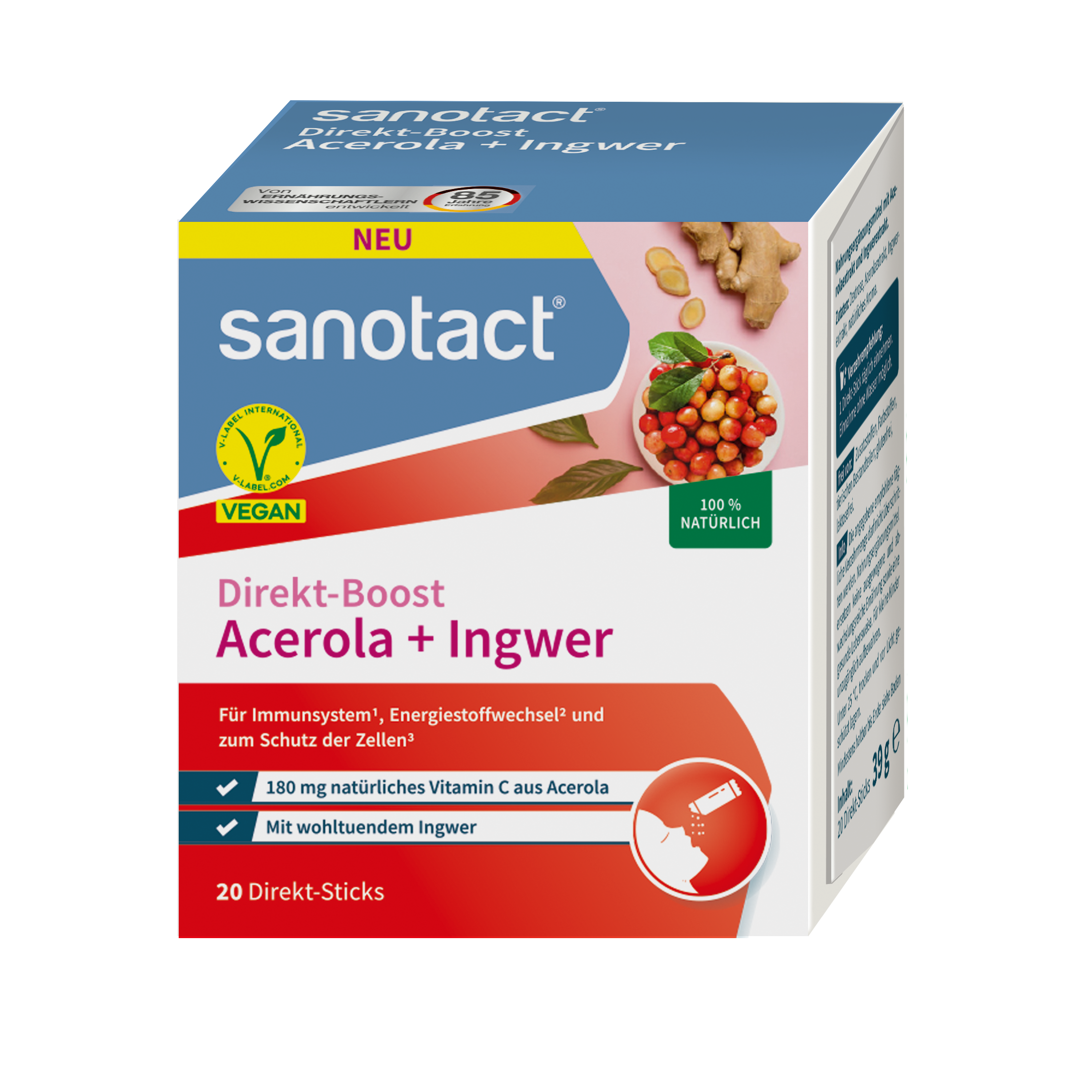 sanotact Direkt-Boost Acerola + Ingwer